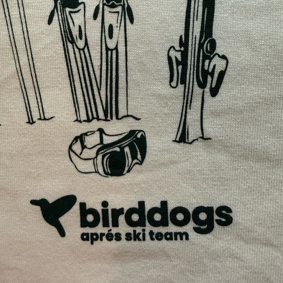 Birddogs White Short-Sleeve Tee with Green Ski Graphic size Large - Picture 8 of 10